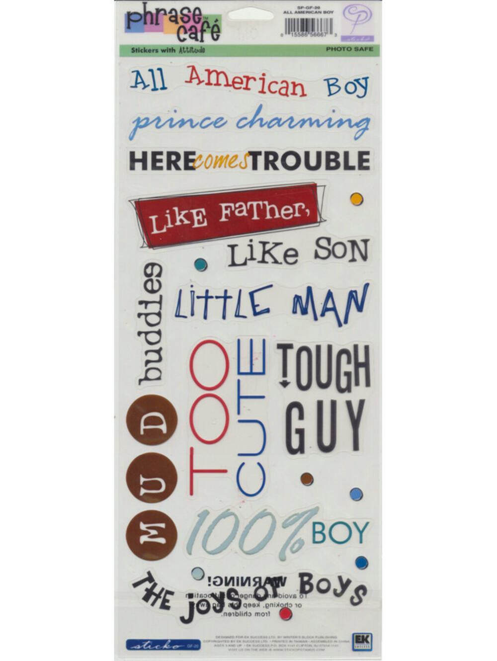 Phrase Cafe Sticker with Attitude - Boy / Son